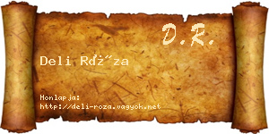 Deli Róza névjegykártya