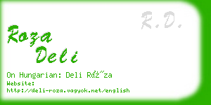 roza deli business card